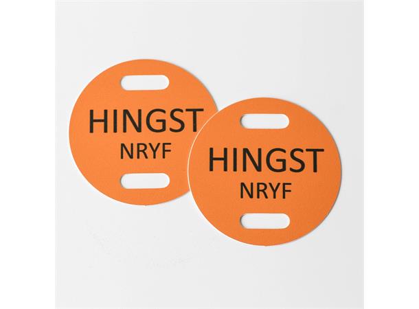 Hingstemerke, 1 par (2 stk) Oransje